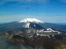 Flying over New Zealand Mt Doom 