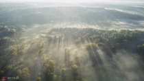 Fog over Amidon Conservation Preserve - Fredericktown - Missouri 