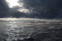 Fog Rises from the Atlantic Ocean - US Navy Photo 
