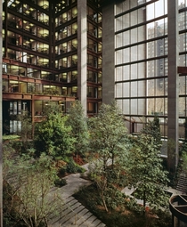 Ford Foundation headquarters atrium in NYC  by Kevin Roche