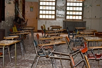 Forgotten classroom at Rockland Psychiatric Center NY 