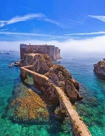 Fort of So Joo Baptista off the west coast of Portugal