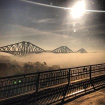 Forth road bridge Scotland - In fogmist 