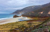 Found this beach gated off while driving through Big Sur California Completely untouched 