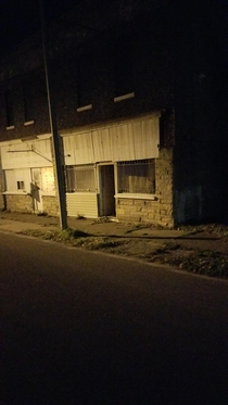 Found this creepy place when I walked the dog a few nights ago I wonder what sort of horrors can be found inside