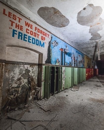 Freedom mural in an abandoned school in Detroit Lauren Grieshaber 