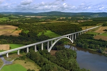 Froschgrundsee Railway Bridge part of the NurembergErfurt high-speed railway Germany 