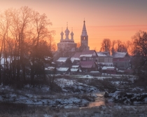 Frosty sunrise Dunilovo Russia by Anna Politova 