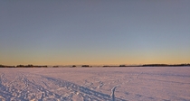Frozen Baltic Sea in Espoo Finland 