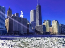 Frozen Lake Michigan Chicago IL