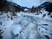 Frozen River in Austria 