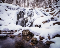 Frozen Waterfall Ramapo Valley Reservation NJ 
