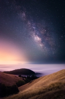 Galaxy above the fog  Bay Area California