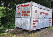 Get Stuffed Abandoned mobile chip shop Larne Northern Ireland