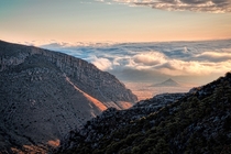 Getting Above the Morning Clouds Guadalupe Mountain NP TX 
