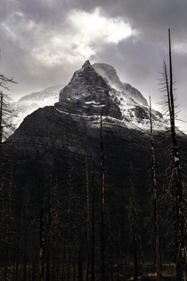 Getting eerie vibes from this epic peak in Glacier National Park 