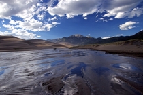 Getting my feet wet at The Great Sand Dunes National Park in Colorado 