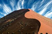 Giant sand dunes Sossusvlei in Namibia Southern Africa 
