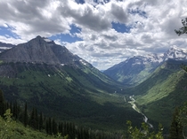 Glacier National Park Landscape from the Going-to-the-Sun Road   x 
