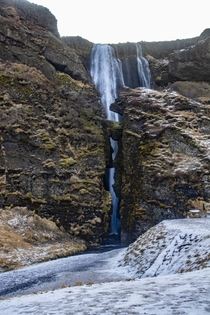 Gljufrabui Cave Waterfall behind Campsite Hamragarar near Seljalandsfoss  Iceland  IG Aetravel