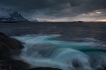 Gloomy and stormy scenery from what to me looks like the end of the world - Lofoten Norway 