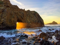 Glorious sun rays happens only in winter  Pfeiffer beach CA 