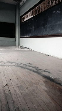 Go no further - classroom in the abandoned top floor of a high school Louisville Ky