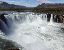 Godafoss in Iceland truly lives up to its name as the waterfall of the Gods 