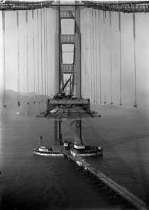 Golden Gate Bridge bring constructed in 
