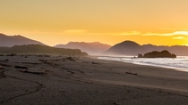 Golden Hour on Haast Beach West Coast NZ 