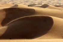 Golden sand dunes Dubai UAE 