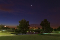 Golf course in Arizona at night 