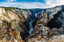 Gorgeous day at Artist Point Yellowstone National Park Wyoming United States 