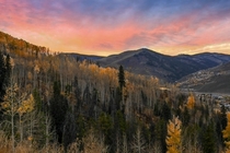 Gorgeous sunset at Vail Colorado by Febian Shah 