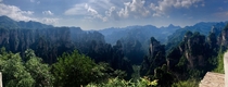 Gorgeous view from the mountaintops of Zhangjiajie National Park Hunan China 
