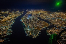 Gotham K - A rare high altitude night flight above NYC produces some great photos  x-post rcyberpunk more in comments