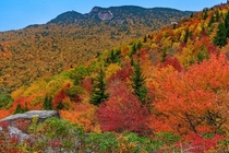 Grandfather Mountain in Peak Fall Color  