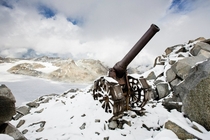 Great War Cannone da  at m height Cresta Croce Italian Alps 