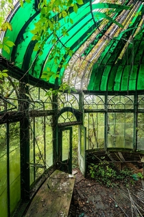 Greenhouse room that was connected to an abandoned victorian style mansion originally built in the late s 