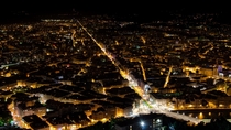 Grenoble France at night 