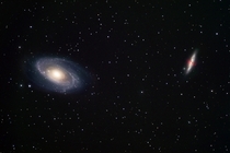 Ground-based view of two galaxy neighbours M and M 