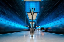 HafenCity Universitt metro station in Hamburg Germany 