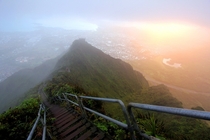 Haiku Stairs - Oahu Hawaii Illegal to climb 