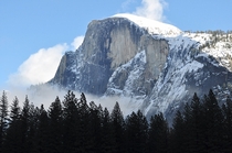 Half Dome in Winter Yosemite National Park 