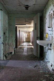 Hallway in an old sanatorium CT 