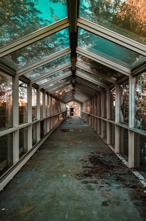 Hallway to an abandoned research lab