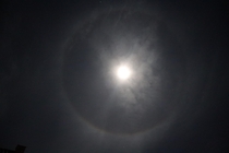 Halo around the moon in the Netherlands today
