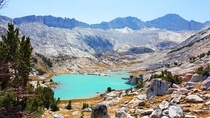 hard to believe the color Conness lakes in Inyo National Forest  x taken on S edge