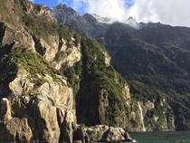 Hard to judge how massive these cliffs really were from a picture of Milford Sound New Zealand 