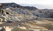 Harsh but beautiful badlands in Death Valley CA 